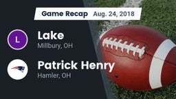 Recap: Lake  vs. Patrick Henry  2018