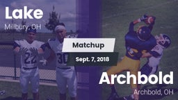 Matchup: Lake vs. Archbold  2018