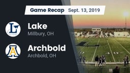Recap: Lake  vs. Archbold  2019