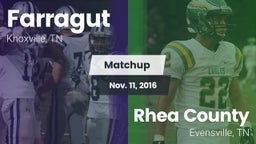 Matchup: Farragut vs. Rhea County  2016