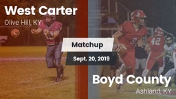Matchup: West Carter vs. Boyd County  2019