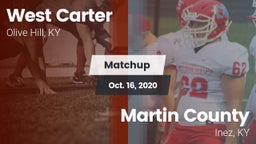Matchup: West Carter vs. Martin County  2020