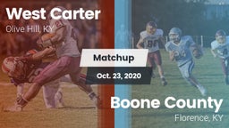 Matchup: West Carter vs. Boone County  2020