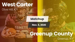 Matchup: West Carter vs. Greenup County  2020