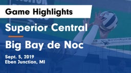 Superior Central  vs Big  Bay de Noc Game Highlights - Sept. 5, 2019