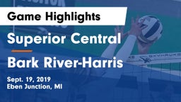 Superior Central  vs Bark River-Harris  Game Highlights - Sept. 19, 2019