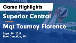 Superior Central  vs Mqt Tourney Florence Game Highlights - Sept. 28, 2019