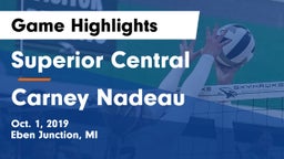 Superior Central  vs Carney Nadeau Game Highlights - Oct. 1, 2019