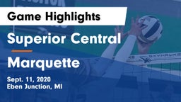 Superior Central  vs Marquette Game Highlights - Sept. 11, 2020