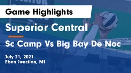 Superior Central  vs Sc Camp Vs Big Bay De Noc Game Highlights - July 21, 2021