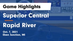 Superior Central  vs Rapid River Game Highlights - Oct. 7, 2021