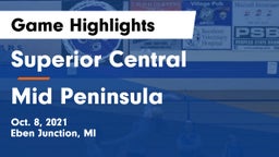 Superior Central  vs Mid Peninsula Game Highlights - Oct. 8, 2021