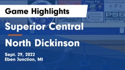 Superior Central  vs North Dickinson Game Highlights - Sept. 29, 2022