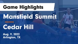 Mansfield Summit  vs Cedar Hill  Game Highlights - Aug. 9, 2022