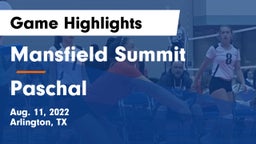 Mansfield Summit  vs Paschal  Game Highlights - Aug. 11, 2022