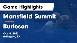 Mansfield Summit  vs Burleson  Game Highlights - Oct. 4, 2022