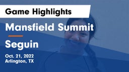 Mansfield Summit  vs Seguin  Game Highlights - Oct. 21, 2022