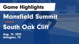 Mansfield Summit  vs South Oak Cliff Game Highlights - Aug. 19, 2023