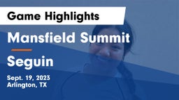 Mansfield Summit  vs Seguin  Game Highlights - Sept. 19, 2023