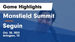 Mansfield Summit  vs Seguin  Game Highlights - Oct. 20, 2023