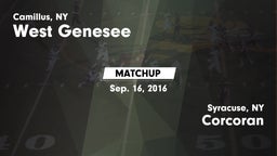 Matchup: West Genesee vs. Corcoran  2016