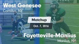 Matchup: West Genesee vs. Fayetteville-Manlius  2016