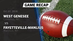 Recap: West Genesee  vs. Fayetteville-Manlius  2016
