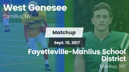 Matchup: West Genesee vs. Fayetteville-Manlius School District  2017