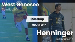 Matchup: West Genesee vs. Henninger  2017