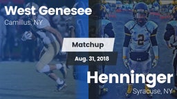 Matchup: West Genesee vs. Henninger  2018