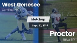 Matchup: West Genesee vs. Proctor  2018