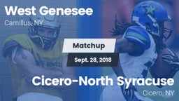 Matchup: West Genesee vs. Cicero-North Syracuse  2018