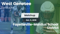 Matchup: West Genesee vs. Fayetteville-Manlius School District  2018