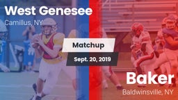 Matchup: West Genesee vs. Baker  2019