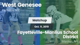 Matchup: West Genesee vs. Fayetteville-Manlius School District  2019