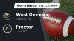 Recap: West Genesee  vs. Proctor  2019