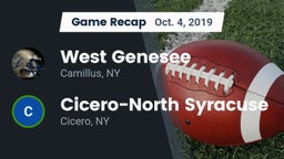 Recap: West Genesee  vs. Cicero-North Syracuse  2019