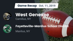 Recap: West Genesee  vs. Fayetteville-Manlius School District  2019