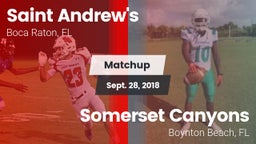Matchup: St. Andrew's vs. Somerset Canyons 2018