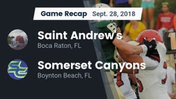 Recap: Saint Andrew's  vs. Somerset Canyons 2018