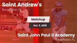 Matchup: St. Andrew's vs. Saint John Paul II Academy 2018