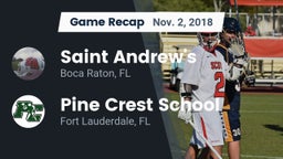 Recap: Saint Andrew's  vs. Pine Crest School 2018