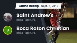 Recap: Saint Andrew's  vs. Boca Raton Christian  2019