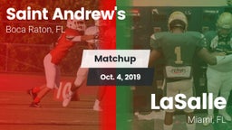 Matchup: St. Andrew's vs. LaSalle  2019