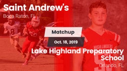 Matchup: St. Andrew's vs. Lake Highland Preparatory School 2019