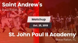 Matchup: St. Andrew's vs. St. John Paul II Academy 2019