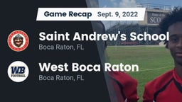 Recap: Saint Andrew's School vs. West Boca Raton  2022