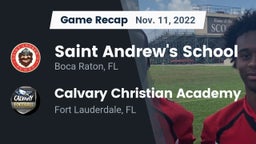 Recap: Saint Andrew's School vs. Calvary Christian Academy 2022