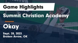 Summit Christian Academy  vs Okay  Game Highlights - Sept. 28, 2023