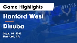 Hanford West  vs Dinuba  Game Highlights - Sept. 10, 2019